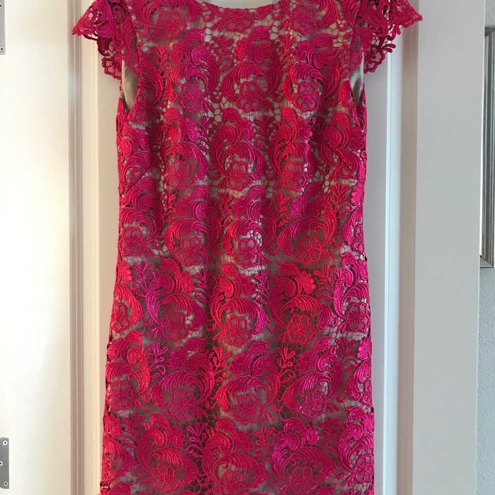 Hot pink lace dress! Perfect for NYE!